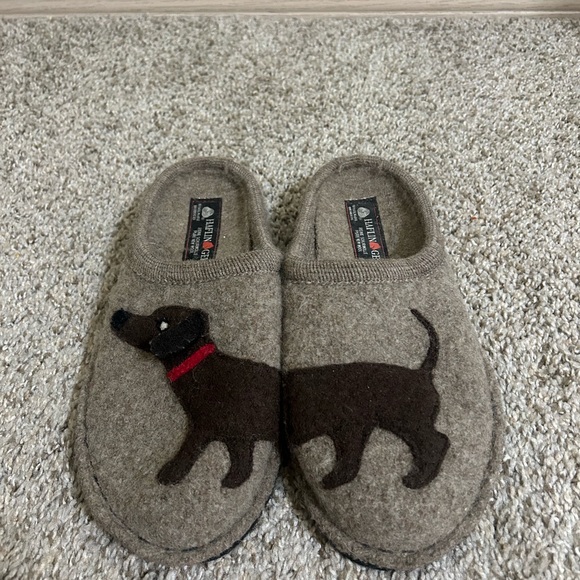 Haflinger Doggy Slipper Women's Size 39 8 Earth Brown Wool Slip On Winter Preppy - Picture 3 of 11